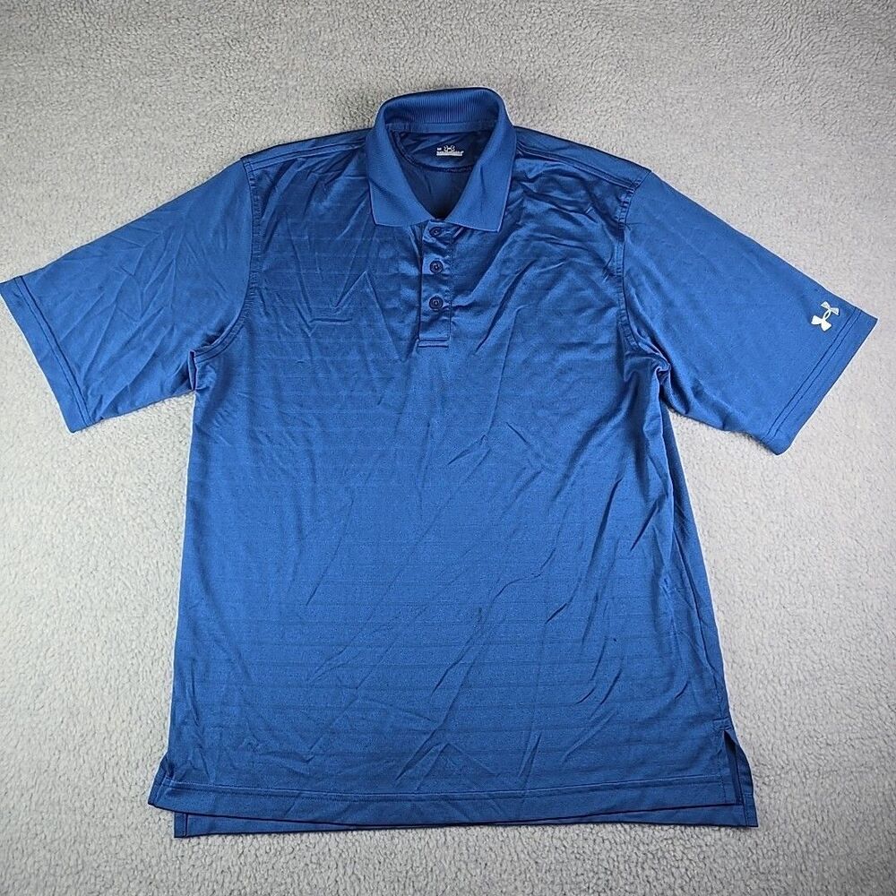 Under Armour Golf Shirt Mens Size Small Blue Stretch